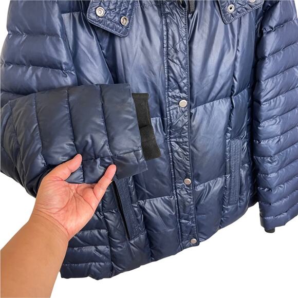 Marc New York Andrew Mark Quilted Hooded Jacket Navy Size XXL - Picture 7 of 12